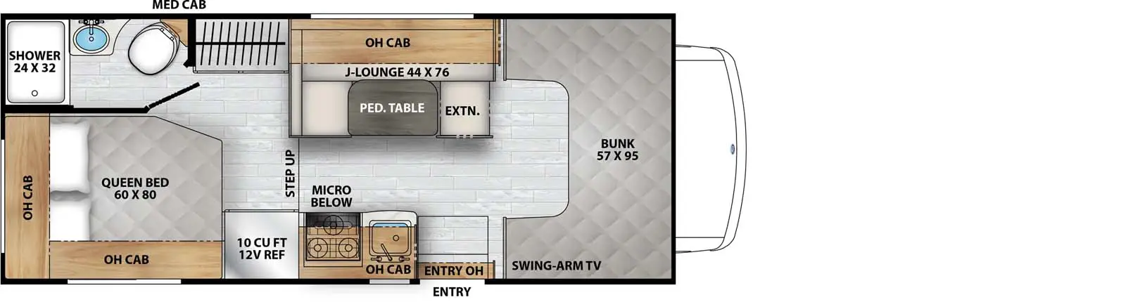 21QSS Chevy 3500 Floorplan Image
